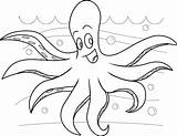 Octopus Tintenfisch Oktopus Coloriage Pulpos Ausmalbilder Ausmalbild Pieuvre Preschoolers Megamind Tranh Nuoc Duoi Coloringhome Pintar Malvorlagen sketch template