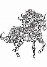 Paarden Mozaiek Kleurplaat Mosaik Pferden Malvorlage Ausmalbild sketch template