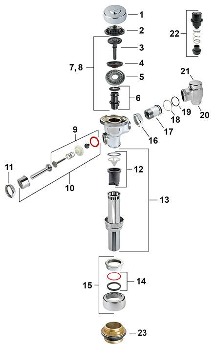 sloan royal flushometer parts breakdown diagrams   optima sloanrepair