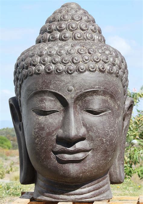 foot tall buddha head fountain garden statue