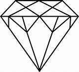 Diamond Clip Vector Clipart Line Diamant Clipartix Related Jpeg sketch template