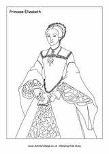 Elizabeth Colouring Pages Coloring Queens Kings Tudor Adult King History Queen Henry Viii England Princess Activityvillage Mary Printable Kids Activity sketch template
