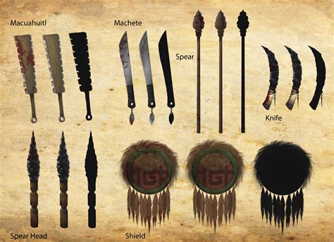 aztec weaponry  whatnot  orhasket  deviantart
