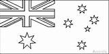 Flag Australia Australian Coloring Flags Colouring Pages Colour Drawings Book Territories States Australasia South Easy Followers Pacific Medium Large State sketch template