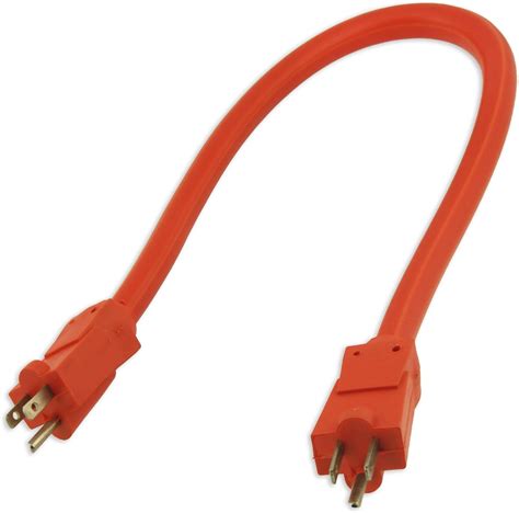 dual male plug  gauge connection extension cord connect generator output amazoncouk diy