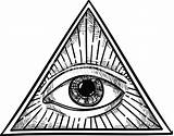 Eye Seeing Illuminati Vector Drawing Third Pyramid Triangle Symbol Hand Paranoia Drawn Illustration Clip Illustrations Providence Vintage Getdrawings Freemason Stock sketch template