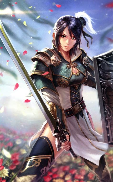 kriegerin der roten orchidee fantasy female warrior warrior girl female art fantasy samurai