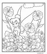 Coloring Pages Bell Tinker Disney Tinkerbell Printable Print Kids sketch template