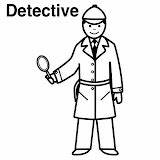 Detectives Detectiu sketch template