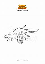 Wummer Clawitzer Supercolored Lucario sketch template