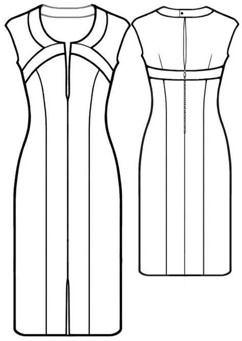 short dress  shaped neckline sewing pattern  sewing