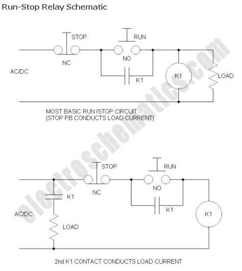 runstop relay circuit basiccircuit circuit diagram seekiccom
