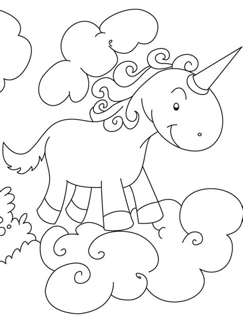 unicorn flying  clouds coloring pages   unicorn