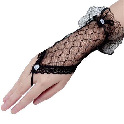 1pair short wrist fingerless lace wedding gloves new hot sale fashion