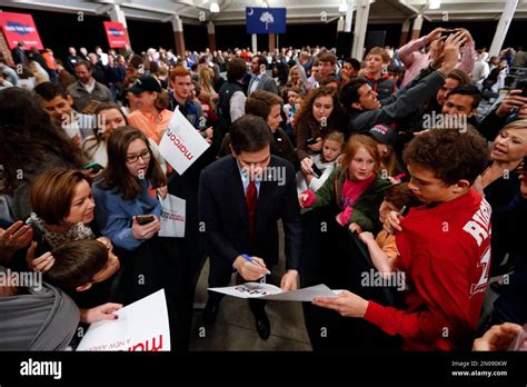 Republican Presidential Candidate Sen Marco Rubio R Fla Autographs