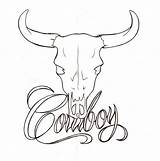 Skull Bull Drawing Cowboy Cow Longhorn Tattoo Easy Steer Tattoos Skulls Drawings Head Outline Draw Sketches Texas Metacharis Deviantart Deer sketch template