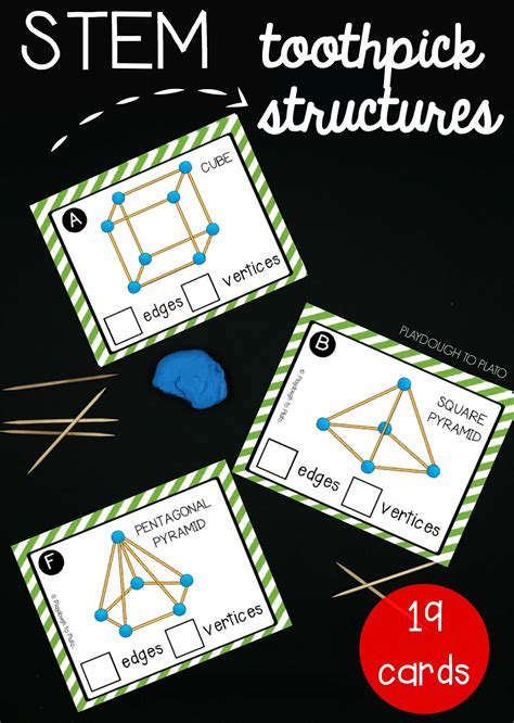 stem challenge build toothpick structures playdough  plato