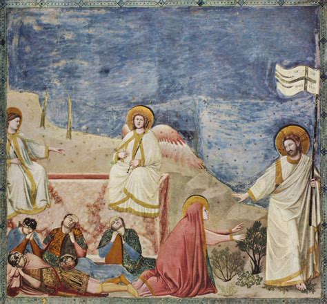 la resurrection noli  tangere fresque de giotto chapelle des scrovegni  padoue giottodi