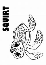 Coloring Squirt Nemo Pages Finding Getcolorings sketch template