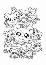 Hamtaro Coloring Pages Kids Print Color sketch template