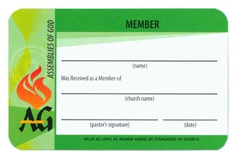 church membership identification cards  healthy church