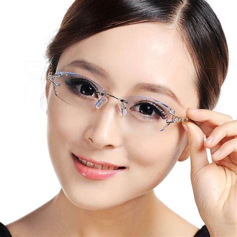 online shop prescription glasses women rimless eyeglasses customized