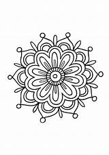 Mandala Visit Coloring Simple Pages Painting sketch template
