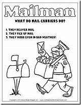 Mailman Helpers Template Workers Postman Carriers Poems Envelope Mailbox Homeschooler Confessions Office Prek Officer Blank Mailmen Poemsearcher sketch template