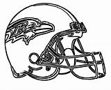 Helmet Coloring Football Ravens Baltimore Pages Nfl Helmets sketch template