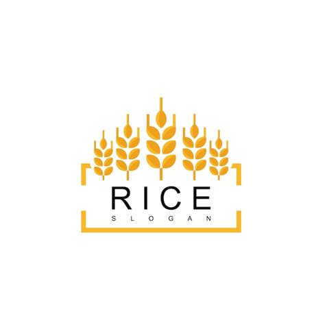 premium vector rice emblem logo