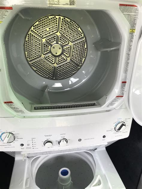 model  stackable ge washer  electric dryer combo  refurbished  warranty