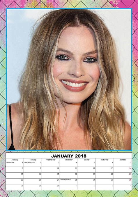 margot robbie celebrity wall calendar 2018 celebrity calendars