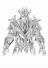 Skyrim Miraak Dragonborn Elder Scrolls Dragon Print Tattoo Priest First Drawings Fan Society6 Saga sketch template
