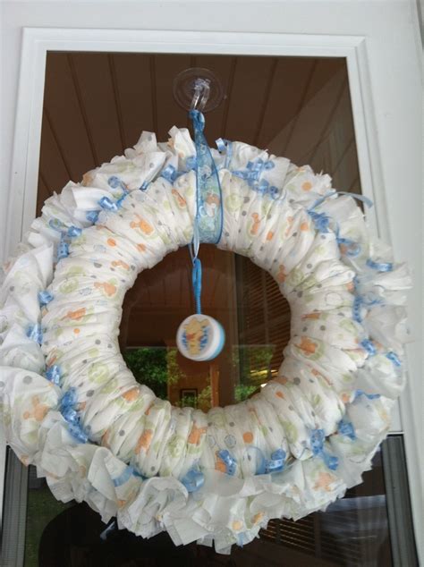 diaper wreath      cousins baby shower