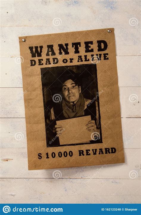 wanted paper notice stock photo image  plank dead