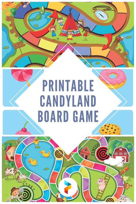 printable candyland board game     printablee