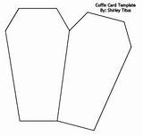 Halloween Templates Coffin Card Cards Template Invitations Crafts Shaped Diy Svg Printable Decorations Creative Kids Outline Printables Items Wedding Vintage sketch template
