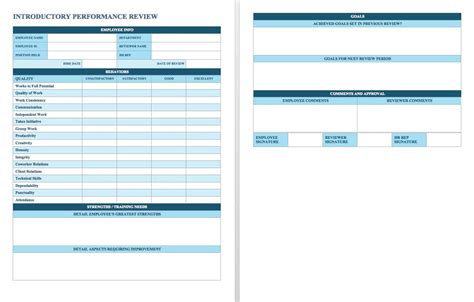 annual employee review template hq printable documents