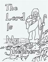 Coloring Shepherd Lord Pages Psalm 23 Kids Good Jesus Psalms Shepherds Printable Bible Drawing Sheets Sheep Am Clipart School Clip sketch template