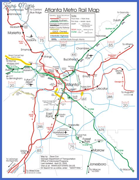 atlanta metro map toursmapscom