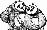 Panda Kung Fu Coloring Father Wecoloringpage sketch template