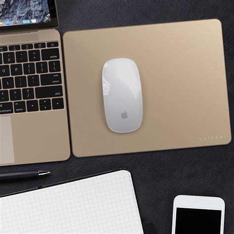 gold aluminum mouse pad petagadget