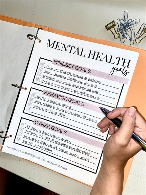 printable mental health journal  change  coping habits