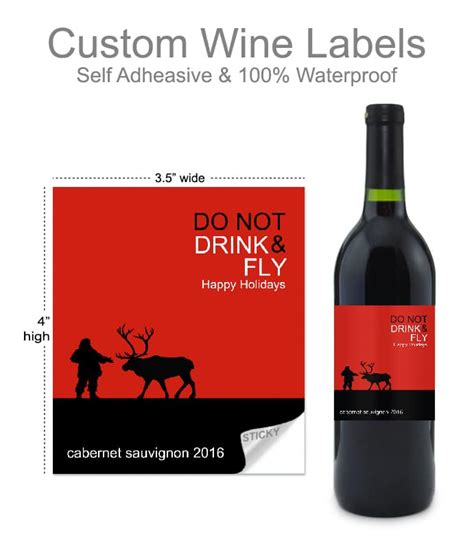 drink fly wine label  bottleyourbrand