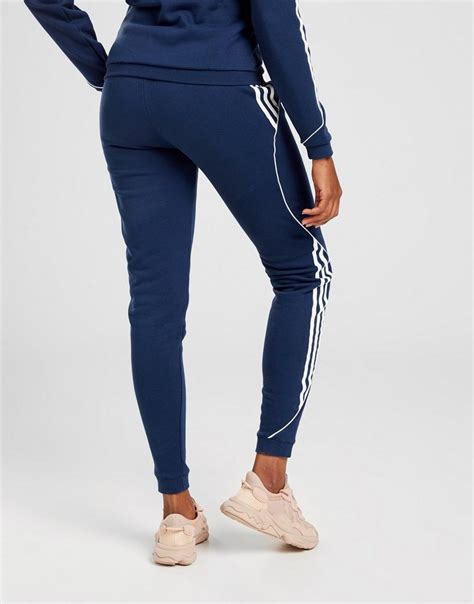 koop blauw adidas originals fleece trainingsbroek dames jd sports