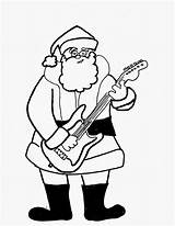 Santa Coloring Guitar Pages Christmas Music Clip Nocornersuns Chords Acoustic Projects Printable Adult sketch template