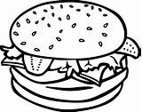 Hamburgers sketch template