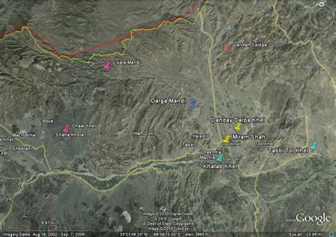 faces   enemy map  north waziristan central portion