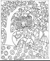 Coloring Pages Polish Primitive Colouring Klimt Karla Gerard Gustav Doodle Folk Para Lets Nail Color Sheets Book Printable Patterns Adult sketch template