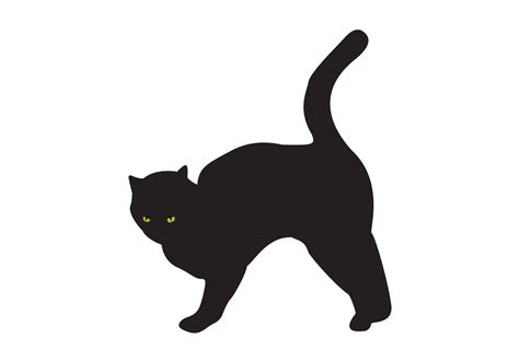 black cat silhouette vector